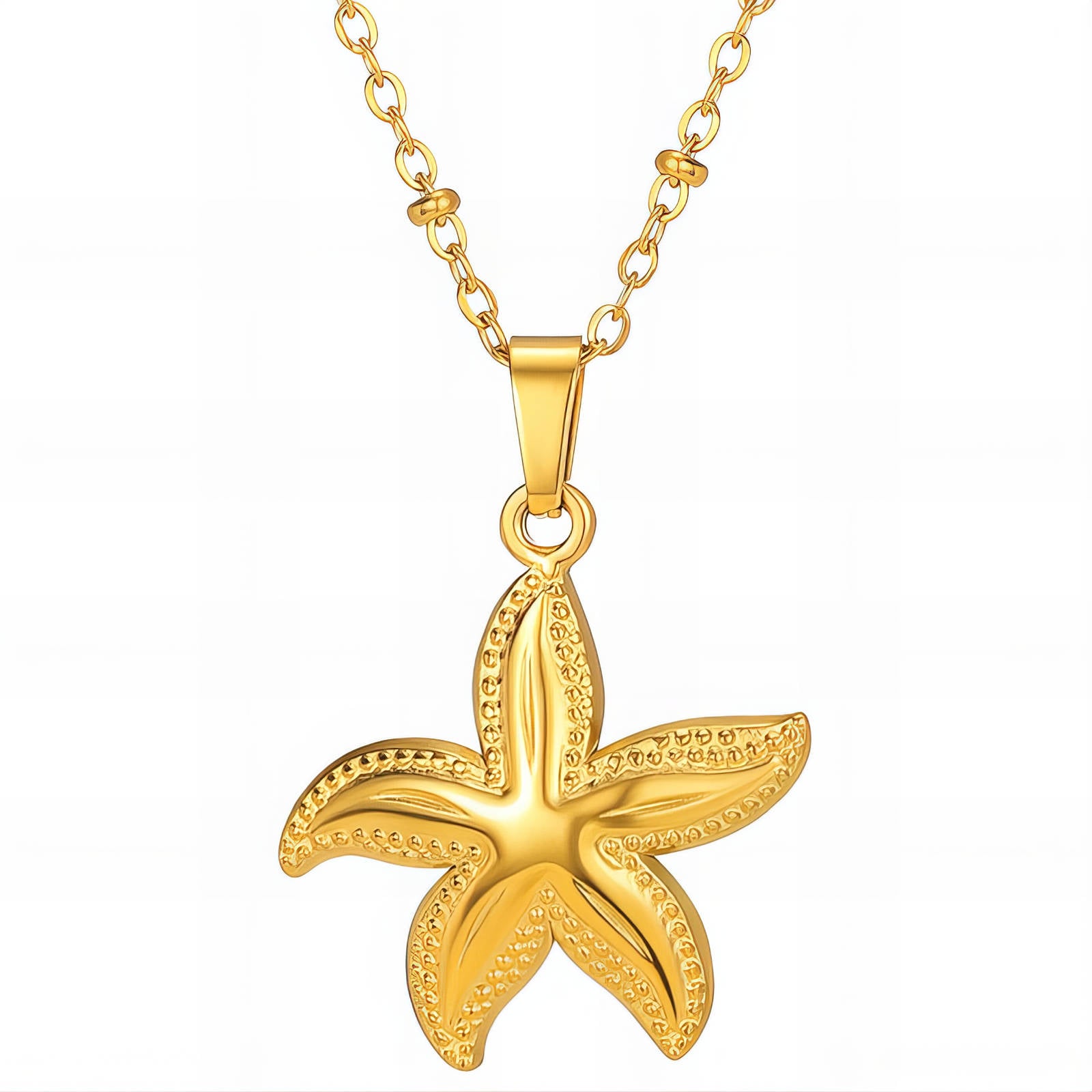 Collana "Stella Marina", Acciaio placcato in oro 18K