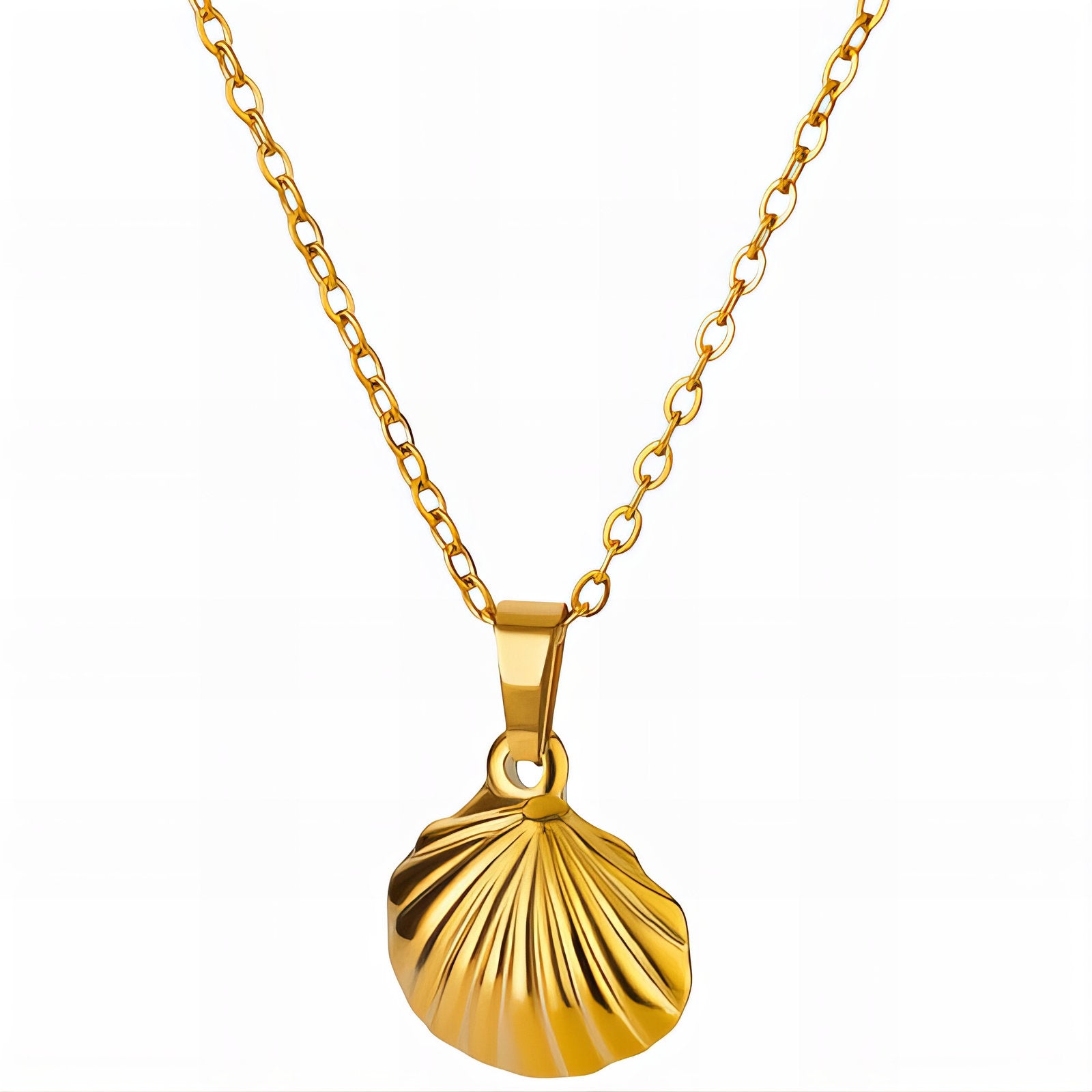 Collana "Conchiglia", Acciaio placcato in oro 18K