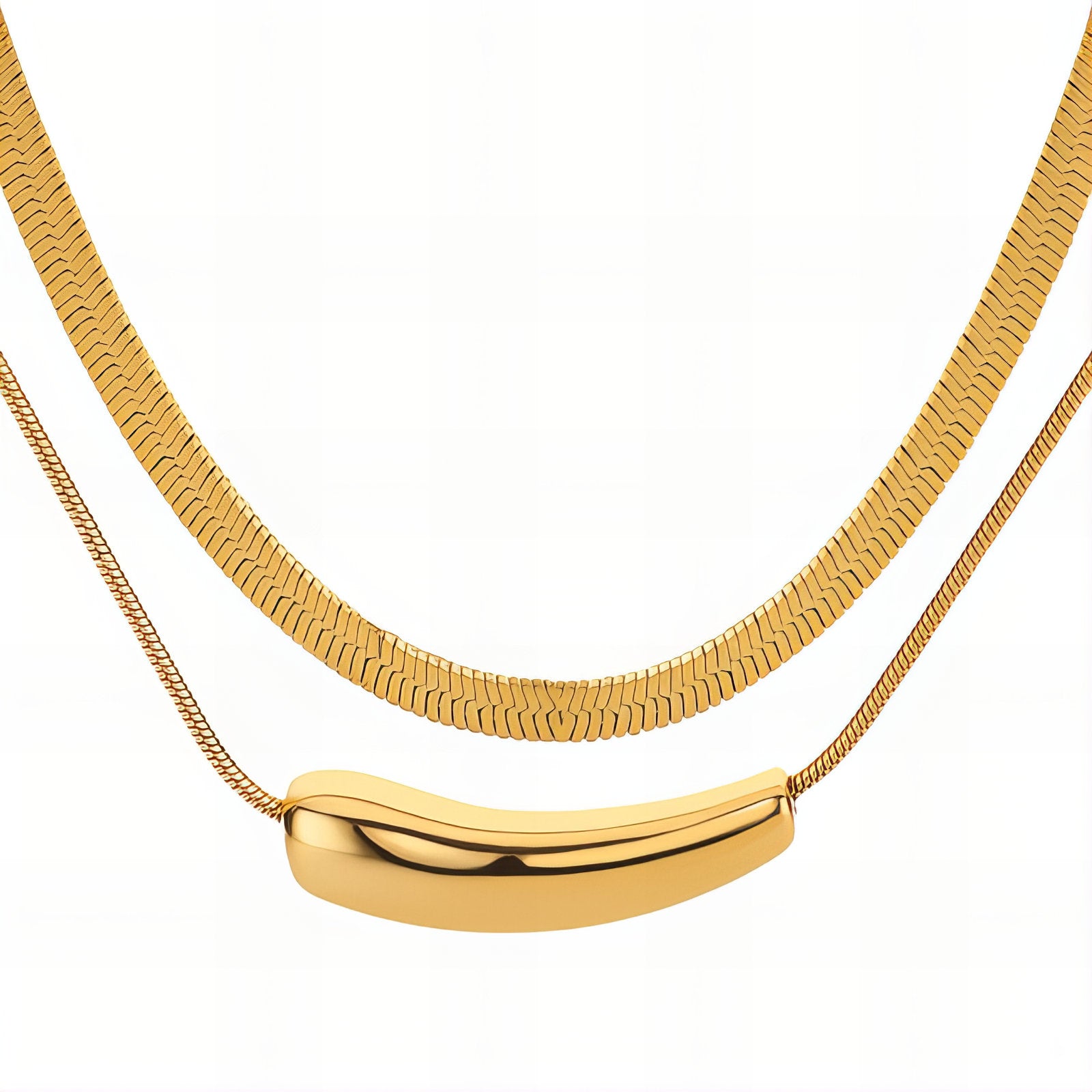 COLLANA, ACCIAIO PLACCATO IN ORO 18K