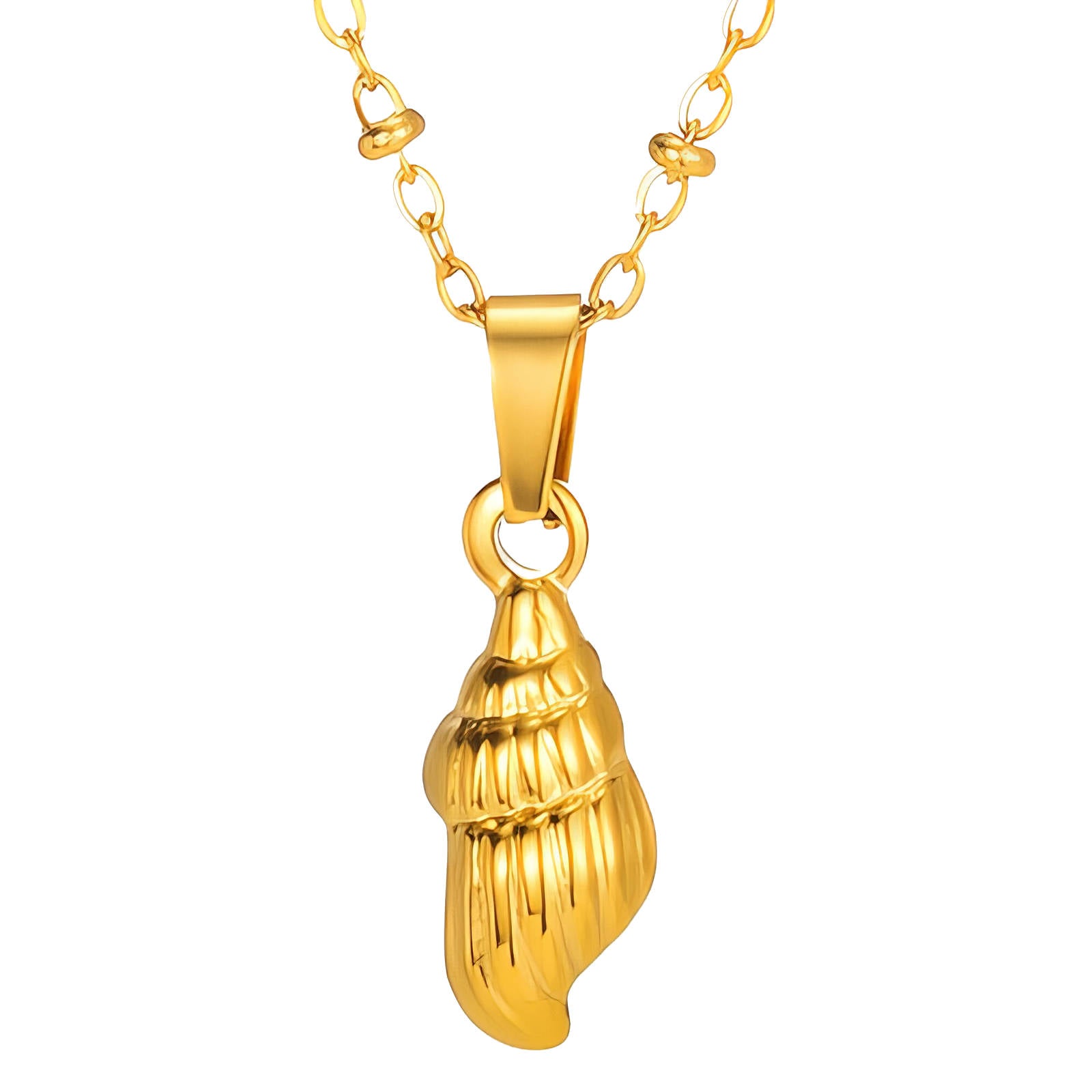 Collana "Conchiglia", Acciaio placcato in oro 18K