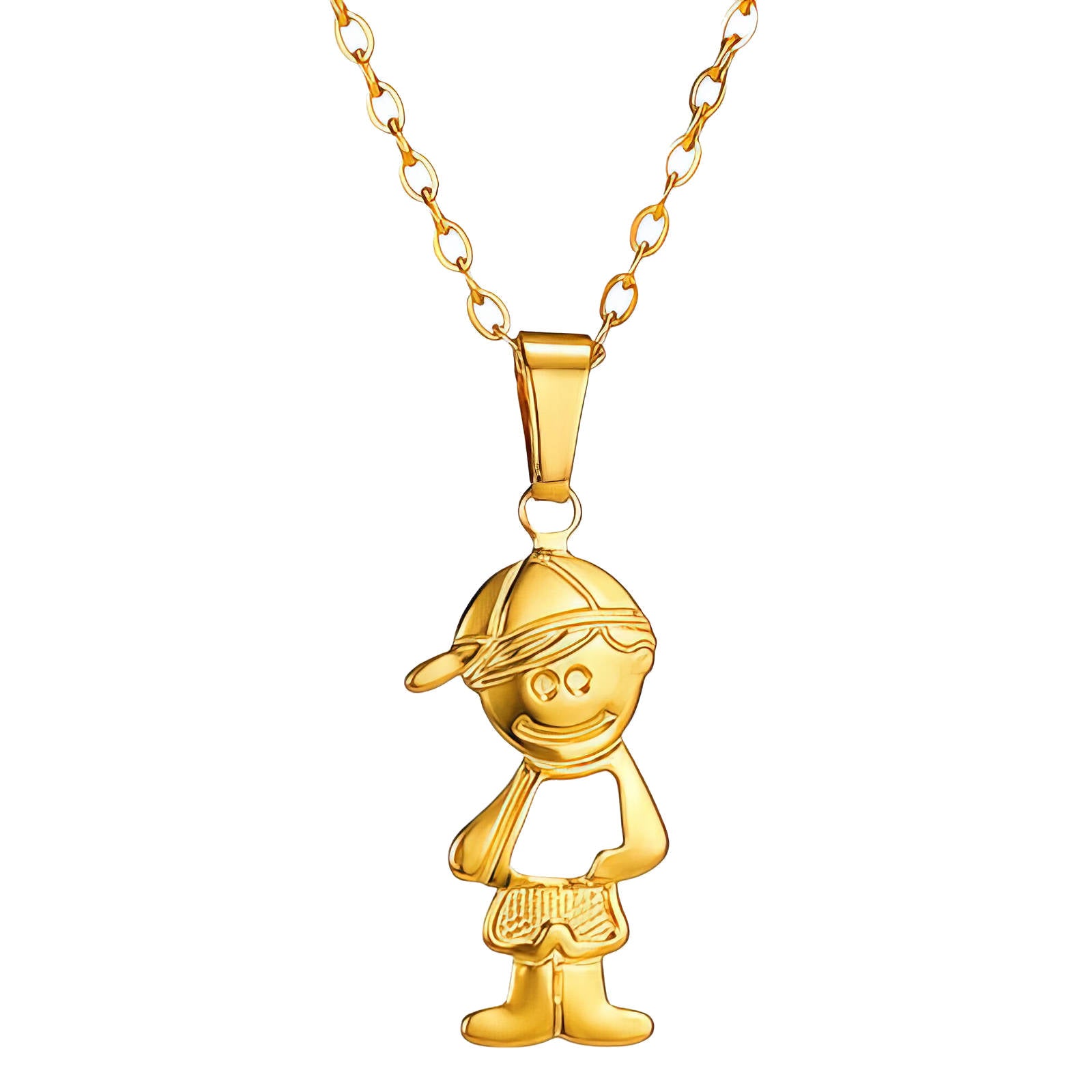 Collana "Ragazzo", Acciaio placcato in oro 18K