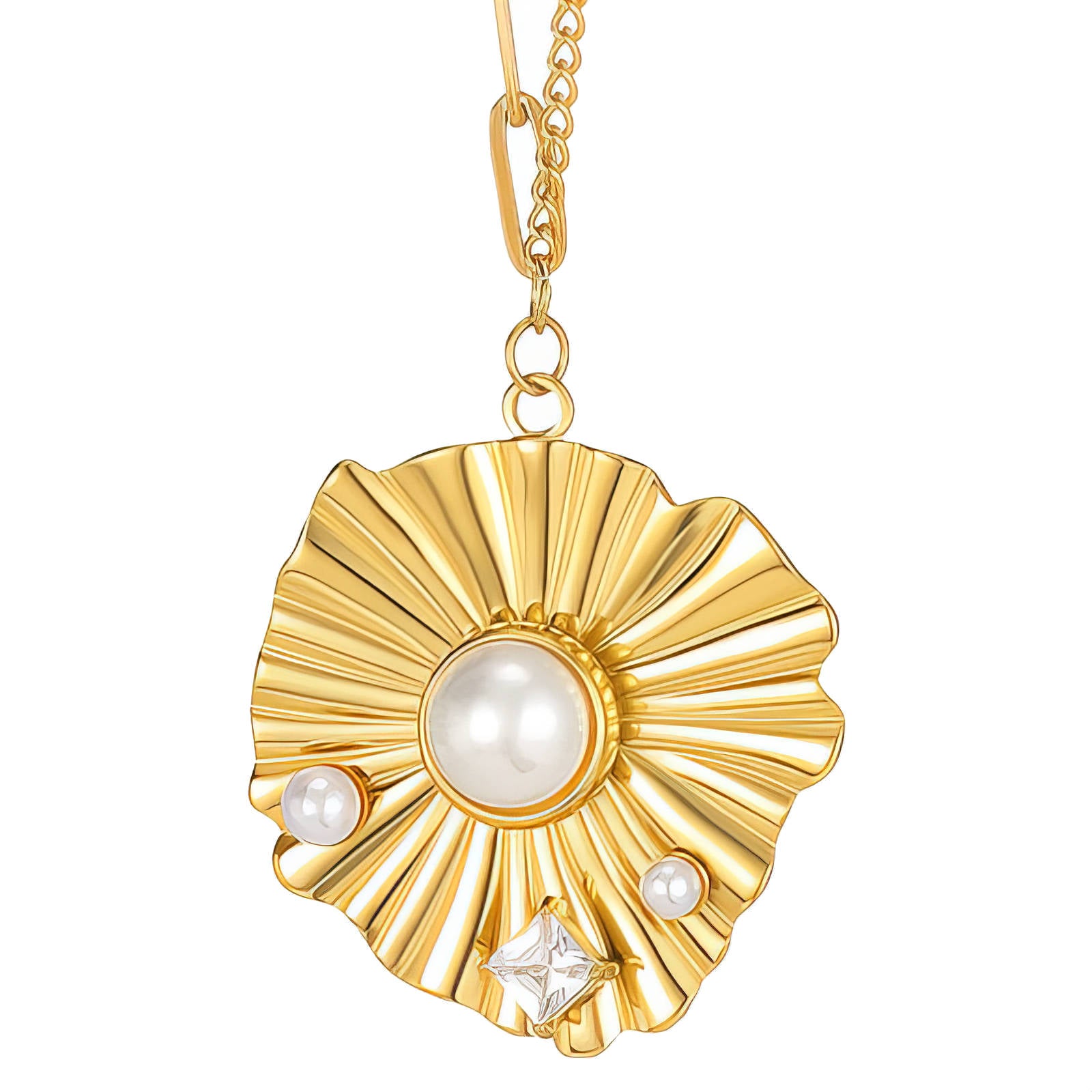 Collana, Acciaio placcato in oro 18K